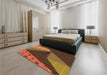 Patterned Sedona Brown Rug in a Bedroom, pat377org