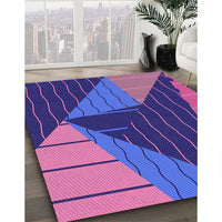 Patterned Bright Purple Rug, pat377pur