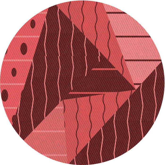 Square Patterned Red Rug, pat377rd