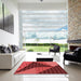 Machine Washable Transitional Red Rug in a Kitchen, wshpat377rd