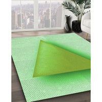 Patterned Green Rug, pat3771grn