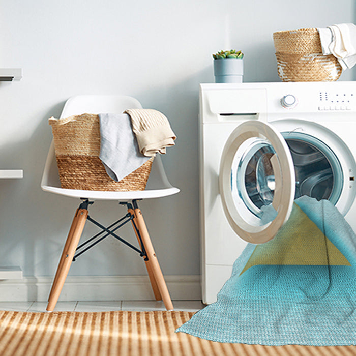 Machine Washable Transitional Blue Rug in a Washing Machine, wshpat3771lblu