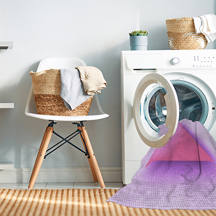 Machine Washable Transitional Blossom Pink Rug in a Washing Machine, wshpat3771pur