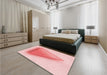 Patterned Pink Rug in a Bedroom, pat3771rd