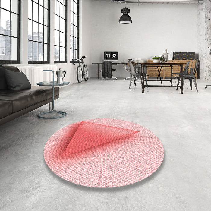 Round Patterned Pink Rug in a Office, pat3771rd