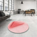 Round Patterned Pink Rug in a Office, pat3771rd