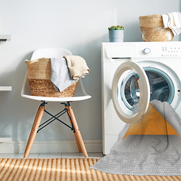 Machine Washable Transitional Dark Almond Brown Rug in a Washing Machine, wshpat3771