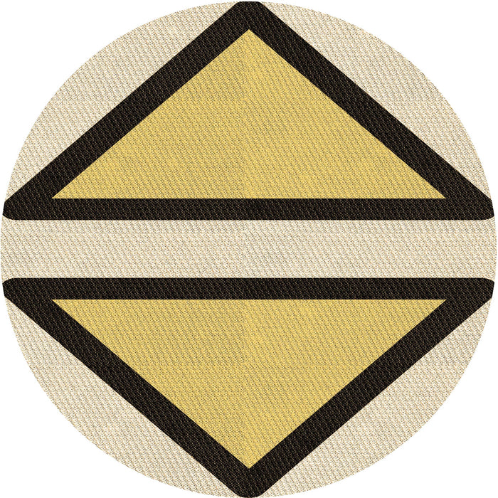 Square Patterned Sun Yellow Rug, pat3772brn