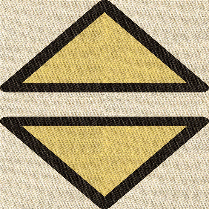 Round Patterned Sun Yellow Rug, pat3772brn