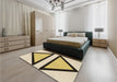 Patterned Sun Yellow Rug in a Bedroom, pat3772brn