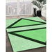 Machine Washable Transitional Jade Green Rug in a Family Room, wshpat3772grn