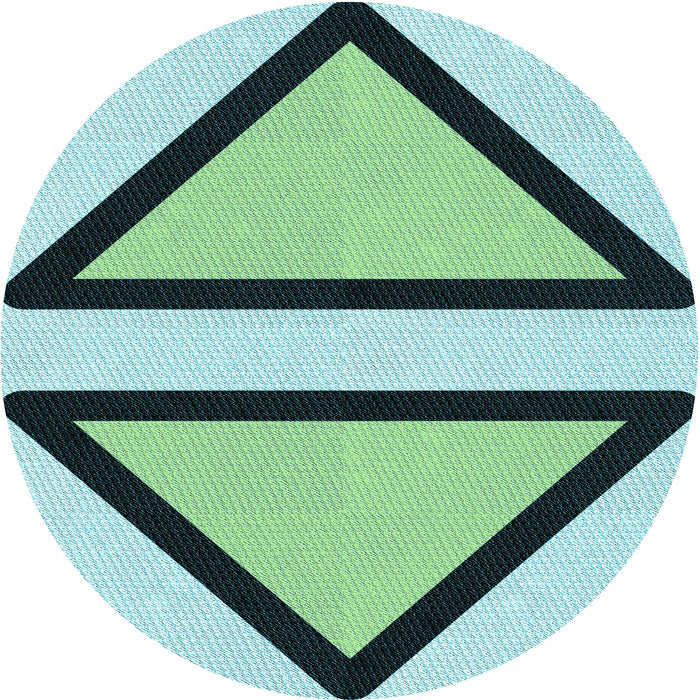 Square Machine Washable Transitional Aquamarine Stone Green Rug in a Living Room, wshpat3772lblu