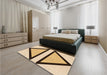 Patterned Light Brown Rug in a Bedroom, pat3772org