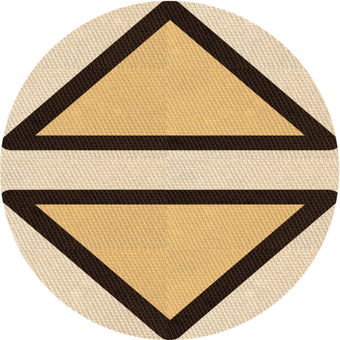 Square Patterned Light Brown Rug, pat3772org