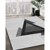 Patterned Platinum Gray Rug, pat3773gry