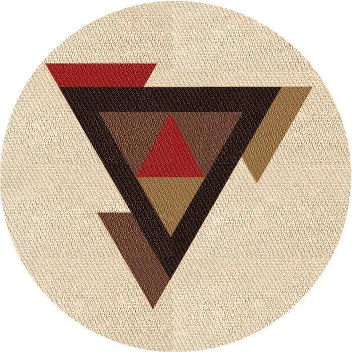 Square Patterned Light Brown Rug, pat3773org