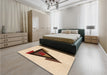 Patterned Light Brown Rug in a Bedroom, pat3773org
