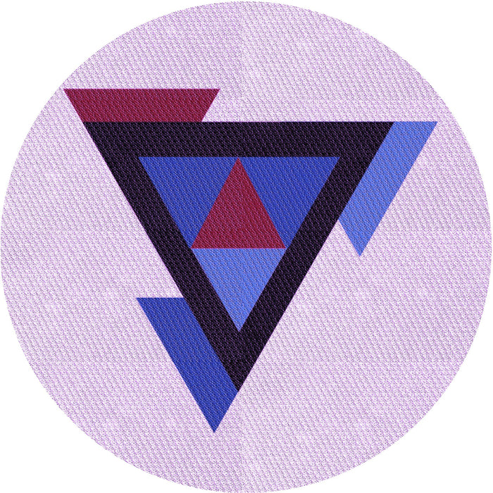 Square Patterned Purple Flower Purple Rug, pat3773pur