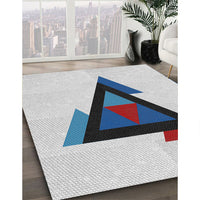 Patterned Off-White Novelty Rug, pat3773
