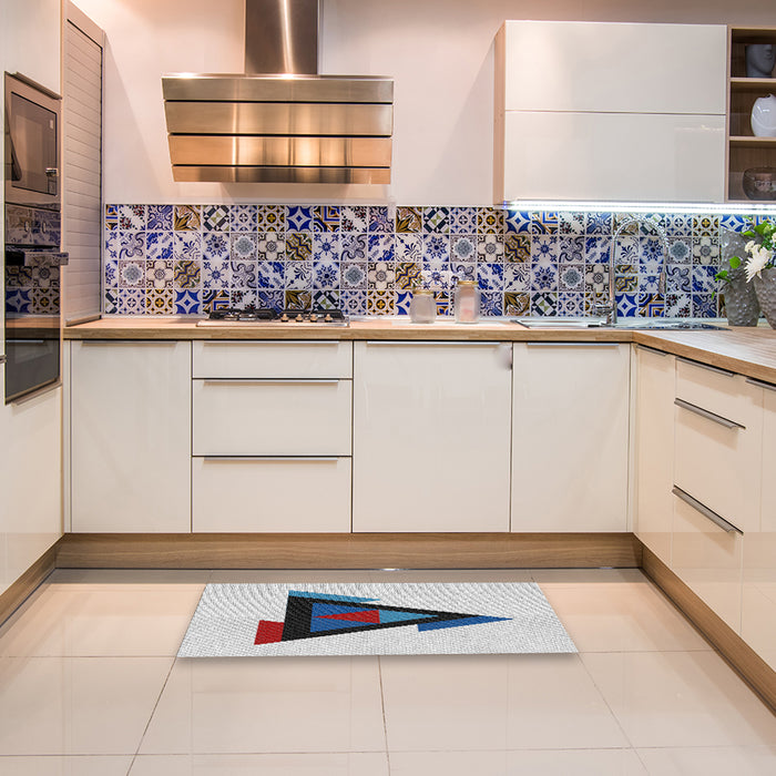 Patterned Off-White Novelty Rug in a Kitchen, pat3773