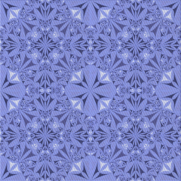 Round Patterned Denim Blue Rug, pat3774blu