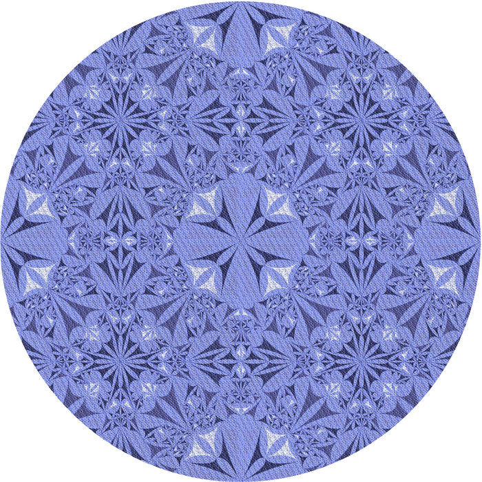 Square Patterned Denim Blue Rug, pat3774blu