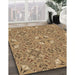 Machine Washable Transitional Sienna Brown Rug in a Family Room, wshpat3774brn