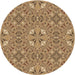 Square Machine Washable Transitional Sienna Brown Rug in a Living Room, wshpat3774brn