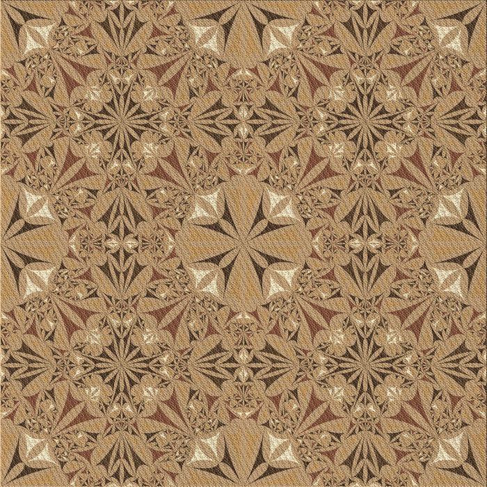 Round Patterned Sienna Brown Rug, pat3774brn