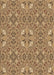 Machine Washable Transitional Sienna Brown Rug, wshpat3774brn