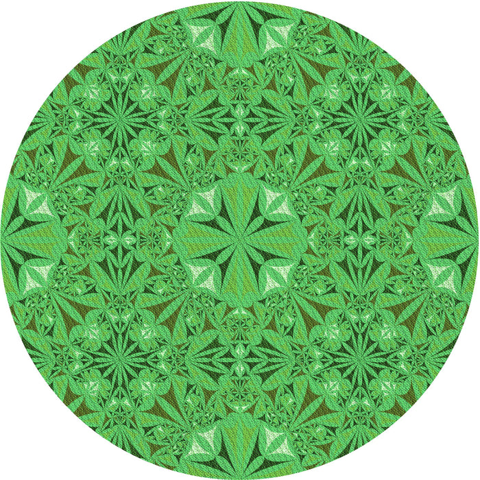 Square Patterned Neon Green Rug, pat3774grn