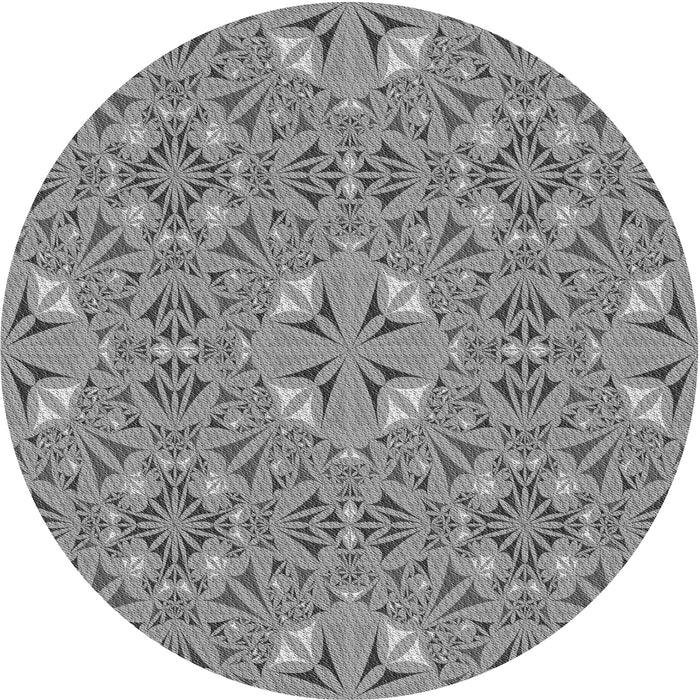 Square Patterned Ash Gray Rug, pat3774gry