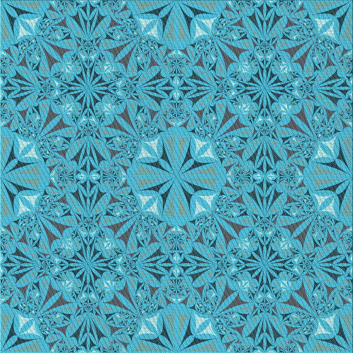 Round Patterned Glacial Blue Ice Blue Rug, pat3774lblu
