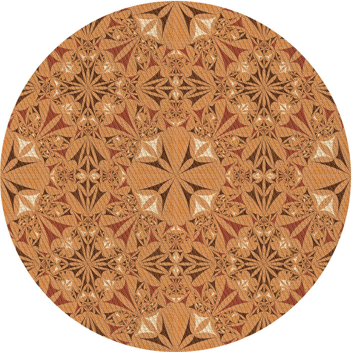 Square Patterned Orange Rug, pat3774org