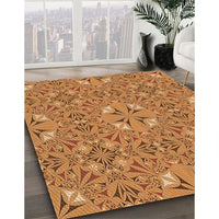 Patterned Orange Rug, pat3774org