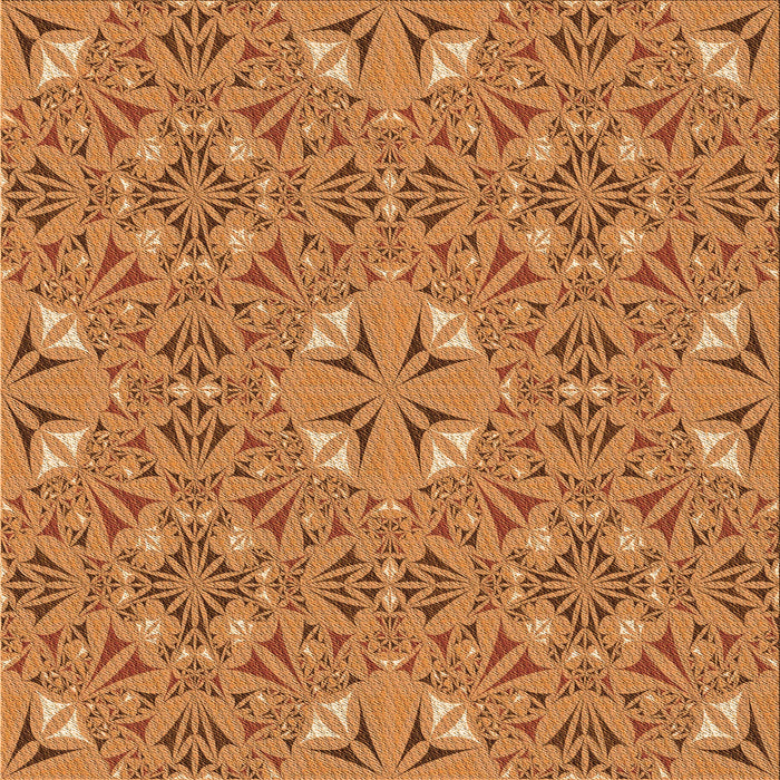 Round Machine Washable Transitional Orange Rug, wshpat3774org