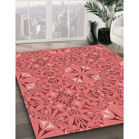 Patterned Red Rug, pat3774rd