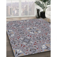 Patterned Gray Novelty Rug, pat3774