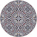 Sideview of Patterned Gray Novelty Rug, pat3774