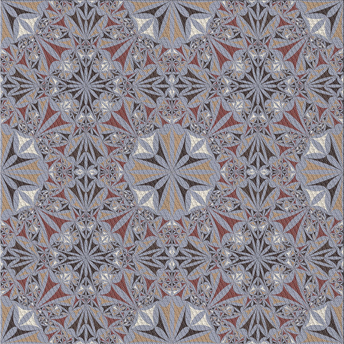 Square Patterned Gray Novelty Rug, pat3774