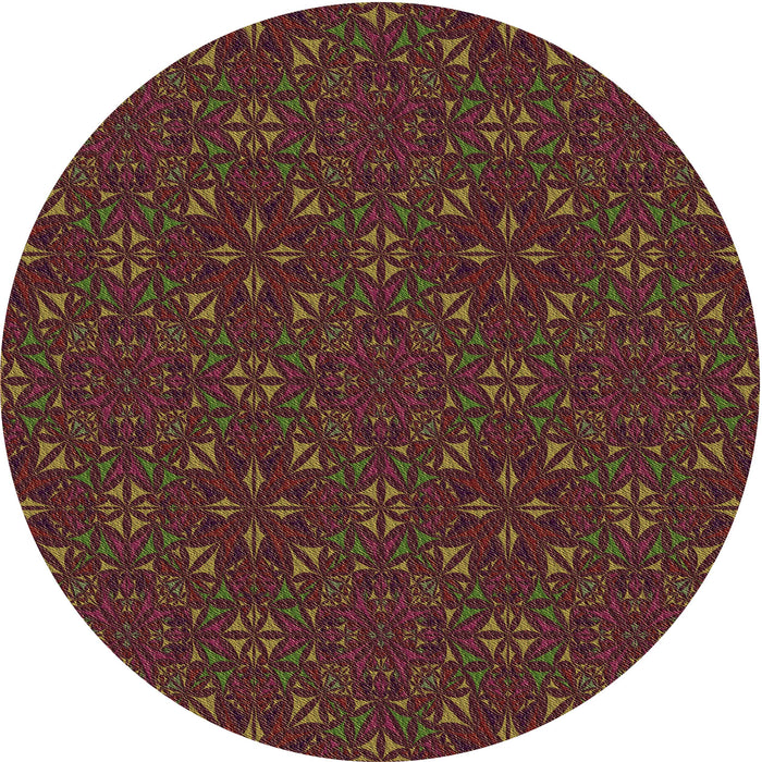 Square Patterned Saddle Brown Rug, pat3775brn