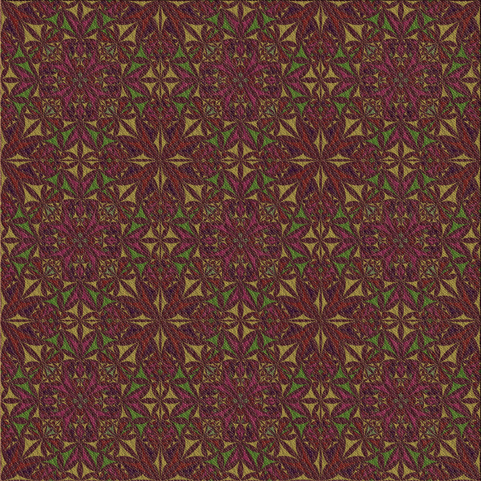 Round Patterned Saddle Brown Rug, pat3775brn