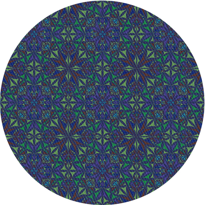 Square Patterned Midnight Blue Rug, pat3775lblu