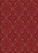 Machine Washable Transitional Cranberry Red Rug, wshpat3775rd