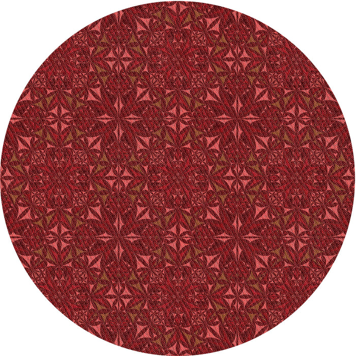 Square Patterned Cranberry Red Rug, pat3775rd
