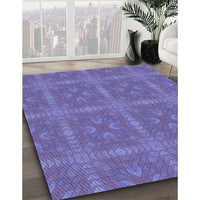 Patterned Purple Rug, pat3776blu