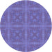 Square Machine Washable Transitional Purple Rug in a Living Room, wshpat3776blu