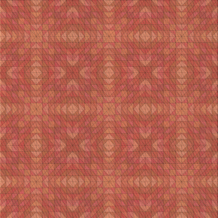 Round Patterned Bright Orange Rug, pat3776brn