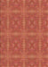 Machine Washable Transitional Bright Orange Rug, wshpat3776brn