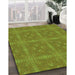 Patterned Pistachio Green Rug in Family Room, pat3776grn